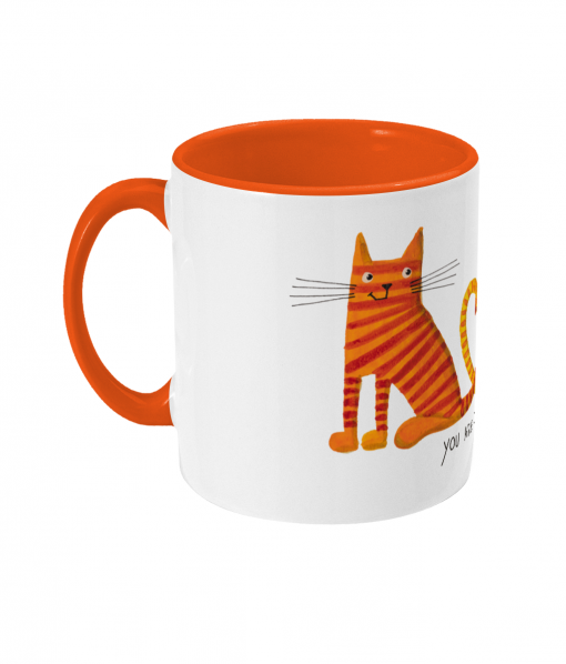 Cat Two Tone mug, Purrfect - Image 2