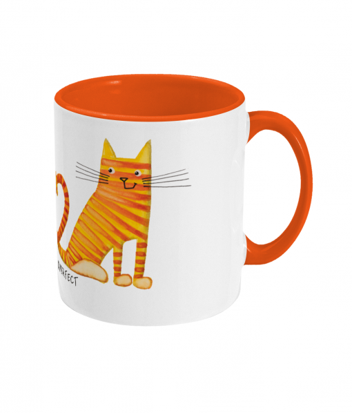 Cat Two Tone mug, Purrfect - Image 4