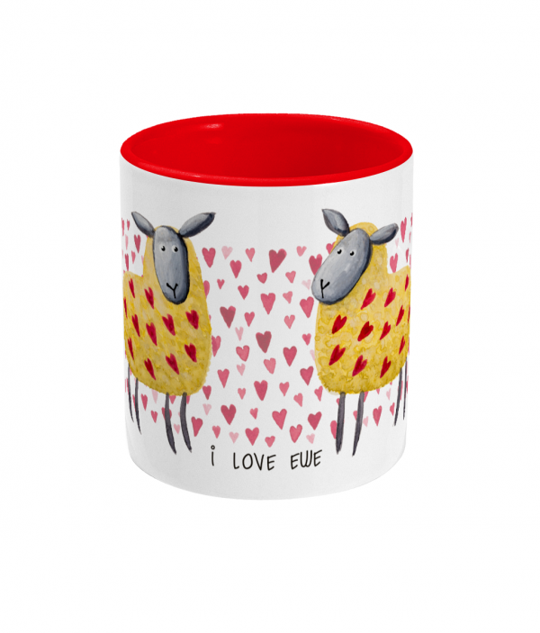 Valentines sheep two tone mug