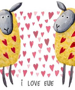 sheep valentines mug design