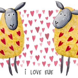 sheep valentines mug design