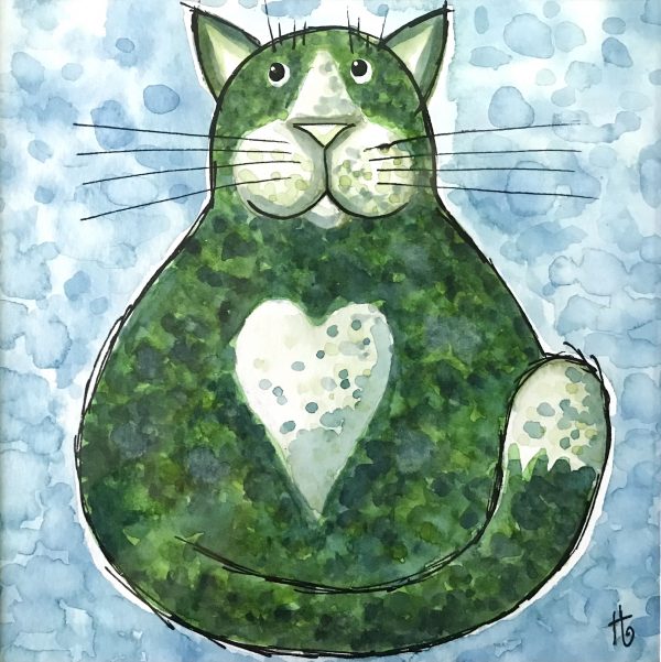 Green cat